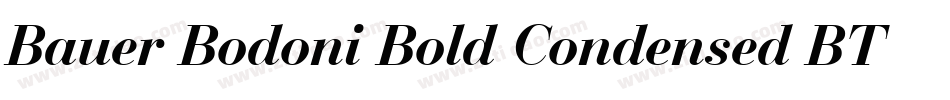 Bauer Bodoni Bold Condensed BT字体转换